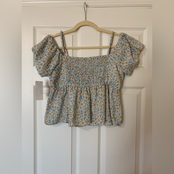 NWT Moa Moa Floral Peasant Babydoll Blouse Sz L & XL‎ 90’s Y2K Romantic Coquette - Picture 2 of 5